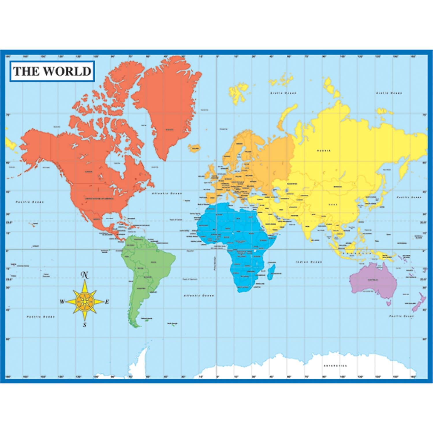 Assorted Publishers Map of the World Chartlet Chart 6302