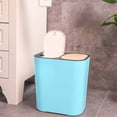 thumbnail image 7 of Kitchen Trash Can, Step-On Garbage Can with Lid, Tall Kitchen & Bathroom Trash Can, Small Office Waste Bin, Blue - Xuniizn, 7 of 7