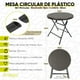 thumbnail image 2 of Mesa circular plegable Artego tipo madera plástico HDPE ligera 80cm, 2 of 8