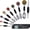 Black, variant on Measuring Spoons Set,Heavy Duty Stainless Steel, Sided Stackable Measuring Spoons Nesting Teaspoons Tablespoons for Measuring Dry and Liquid Ingredients,Set of 9 (Black)