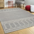 thumbnail image 2 of 5' x 7' Grey Geometric Pattern Wool Indoor Area Rug, 2 of 3