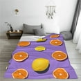 thumbnail image 5 of Pofeuu Yellow Lemon And Orange Print Ultra-Soft Micro Fleece Blanket,for Bed Or Sofa,All Season Throw Blankets Flannel Blanket-80"x60", 5 of 7