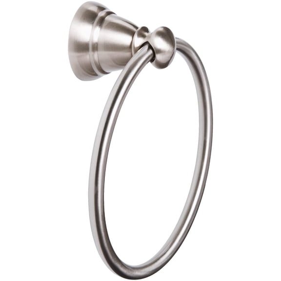 Moen Y2686BN Banbury Towel Ring, Brushed Nickel - Quantity 3 — Concealed-Screw Wall-Mount, Coordinated Bath Collection