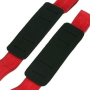 Harbinger Anti Slip Leather Red Weight Lifting Straps