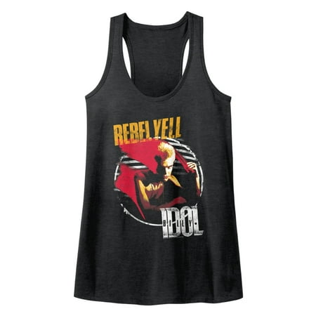 Hardwood Classics Vintage Tee - Billy Idol Rebel Yell Tank Top American Classics Vintage Black Adult Unisex 50% Polyester/25% Cotton/25% Rayon