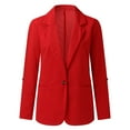 thumbnail image 1 of Vedolay Suit Jacket Blazers for Women Business Casual Long Sleeve Business Fashion Suit Jackets,Red L, 1 of 5