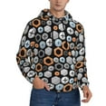 thumbnail image 2 of Uemuo Colorful Screws Pattern Men's Hoodie - Casual Pullover Hoodie with Kangaroo Pocket, Stylish Hooded Sweatshirt for Everyday Wear-Medium, 2 of 7