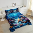 thumbnail image 4 of Erosebridal Sealife Starfish Comforter Sets Queen Size,Underwater World Bedding Queen Comforter Set,Wildlife Bedroom Decor,Reversible,Super Cozy,3-Piece, 4 of 7