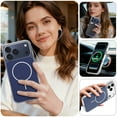 thumbnail image 7 of Allytechgroup for iPhone 17 Back Cover Protective Case, Support Wireless Charging Slim Fit Shock-Absorbent PC+TPU Non-Slip Lightweight Basic Case for Apple iPhone 17, Clearblue, 7 of 7