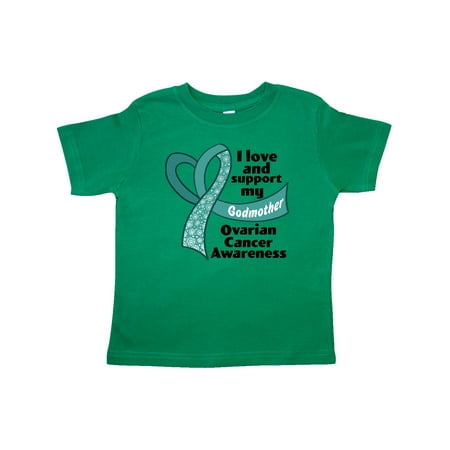 

Inktastic Ovarian Cancer Awareness I Love and Support My Godmother Gift Toddler Boy or Toddler Girl T-Shirt