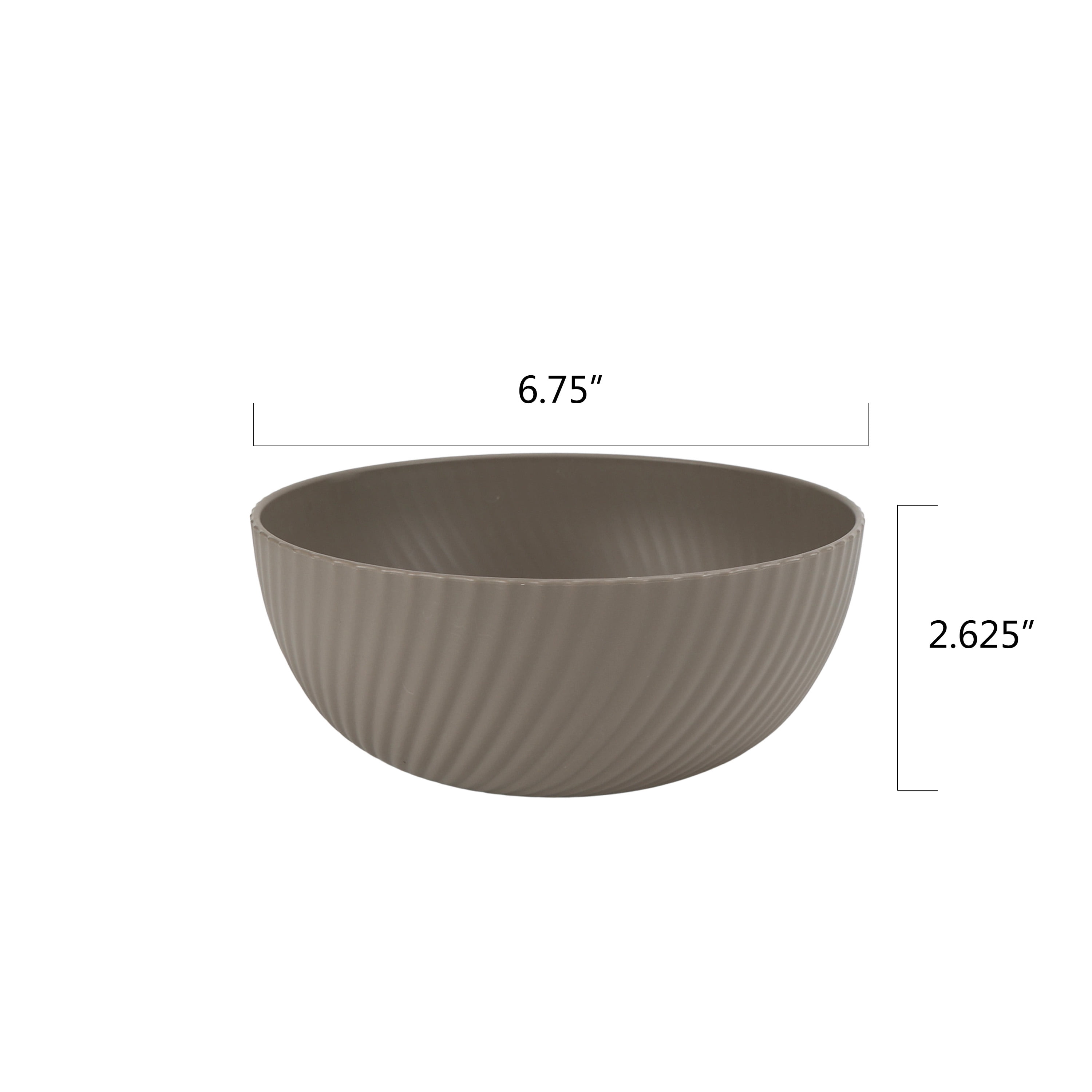 Mainstays 30-Piece Plastic Swirl Pattern Dinnerware Bundle Set, Beige