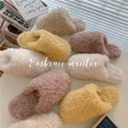 thumbnail image 3 of Pantuflas cálidas de algodón para invierno, pantuflas de felpa de color liso a la moda para mujer, pantuflas de interior para parejas, pantuflas de piel suave, 3 of 5