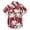 A1-Red1828, variant on XIAONU Tree Print Shirt for Men Short Sleeve Button Front Beach Tops