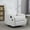 Cream White, variant on Leumius Glider Recliner Rocking Chair,360°Swivel Glider Rocking Chair,Upholstered Manual Recliner Chair for Nursery and Living Room,Grey
