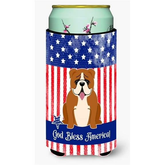 Carolines Treasures  Patriotic USA English Bulldog Red White Tall Boy Beverage Insulator Hugger