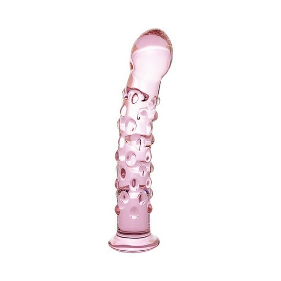 Pink Dots Crystal Glass Body Massager Personal Massage Wand