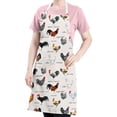 thumbnail image 5 of White Chicken Breed Pattern Apron-Garden Aprons for Women with Pockets-Cotton Linen Waterproof Kitchen Cooking Gardening Aprons Adjustable for Kitchen,Cooking,BBQ and Salon 33x27 Inch, 5 of 7
