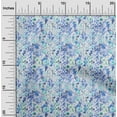 thumbnail image 2 of oneOone Cotton Cambric Medium Blue Fabric Florals Quilting Supplies Print Sewing Fabric By The Yard 56 Inch Wide, 2 of 4
