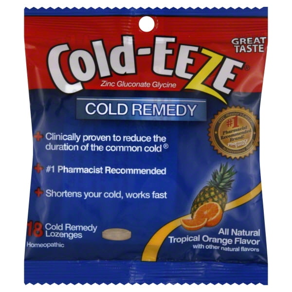 COLDEEZE Lozenges Natural Tropical Fruit 18 Each