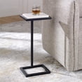 thumbnail image 2 of Uttermost Contemporary Metal Accent Table with Marble Top in Black/White, 2 of 5