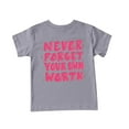 thumbnail image 4 of ATOGUTA Girl Shirts Trendy Printed Loose T-shirt Short Sleeve Blouse Casual Tops Gray, Size 4T-16, 4 of 5