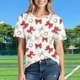 thumbnail image 4 of Generic Womens Baseball T Shirts Baseball Mom Shirt Tee Funny Baseball Heart Graphic Casual Baseball Lover Gifts, 4 of 6