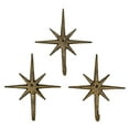 thumbnail image 2 of Zeckos Set of 3 Gold Finish Cast Iron Atomic Starburst Wall Hooks - Gold - Size 6.75 inch, 2 of 8