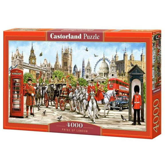 4000 Piece Jigsaw Puzzle, Pride of London, Great Britain, Iconic Monuments of London, Adult Puzzles, Castorland C-400300-2