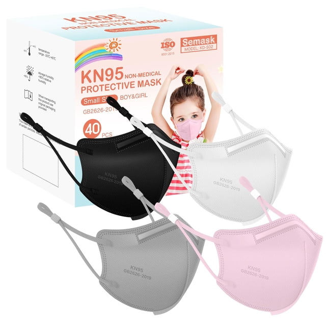 Respirador desechable Semask Kids KN95, paquete de 40