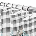 thumbnail image 6 of Shower Curtain 72"W x 72"L Fall Thanksgiving Green Pumpkins Black White Plaid Fabric Shower Curtains Set with Hooks Water Repellent Bathroom Curtains Machine Washable Bathroom Accessories, 6 of 6