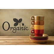 Family Organic Cute Home Wall Decal Decoration Organic Typography Cute Strawberry with Leaves Lasts Years and Easily Removable - Size: 20 In(W) x 40 In(H)