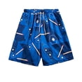 thumbnail image 1 of TSADFHJI Mens Swim Trunks 9 Inch Inseam Men's Beach Pants Sweatpants Printed Trousers Drawstring Jogging Leisure Shorts L Blue, 1 of 3