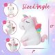 thumbnail image 4 of Athoinsu - Muñeco de peluche de unicornio arcoíris con música suave, regalo de unicornio colorido para niñas, decoración de cumpleaños para niños, LED blanco, LED blanco, 4 of 5