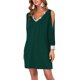 thumbnail image 4 of Vestidos Para Mujer Moda Erógeno Casual Sólido Vestido Con Cuello en V Manga Larga Mini Vestido Odeerbi ODB125713, 4 of 9