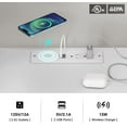 thumbnail image 2 of Afuhokles Nightstand with Wireless Charging Station 2 Drawers,Bedside Table with with LED Lights, White, 2 of 7