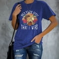 thumbnail image 2 of Camiseta estampada transpirable de manga corta para mujer, talla M Camiseta de verano azul con cuello redondo para mujer, 2 of 6