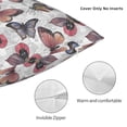thumbnail image 3 of Pofeuu Vintage Butterflies Print Double-sided plush pillowcase Square Throw Pillow Covers Pillows Cover for Living Room Bedroom Sofa Couch Cushion Cover（No pillow core）-16"x16", 3 of 7