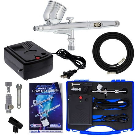 New Precision Dual-Action AIRBRUSH AIR COMPRESSOR KIT SET Craft Cake Hobby