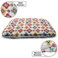 thumbnail image 3 of Ethnic Pet Bed, Oriental Inspired Floral Pattern as Vertical Lines Array in Colorful Design, Resistant Pad for Dogs and Cats Cushion with Removable Cover, 24" x 39", Ivory Multicolor, by Ambesonne, 3 of 4