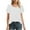 White, variant on Diufon Summer Tops for Women Round Neck Short Sleeve Tunics Casual Solid Color Tshirts