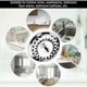 thumbnail image 5 of Sink Stopper Hole Strainer, 2pcs 80mm Stainless Steel Protector Sink Drain Stopper for Kitchen Bathroom Shower, 5 of 5