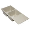 ALFI brand AB4620DI-B Biscuit 46" Double Bowl Granite Composite Kitchen Sink with Drainboard
