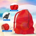 thumbnail image 5 of GSE Games & Sports Expert 6 Pack 30" x 40" Extra-Large Mesh Drawstring Shoulder Bag, Mesh Sport Equipment Bag Perfect for Sport Ball,Beach Trips,Swimming,Camping Gear,Outdoor Travel - Red, 5 of 7