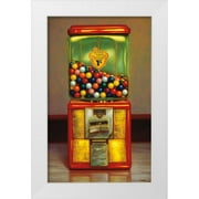 Colletta, TR 17x24 White Modern Wood Framed Museum Art Print Titled - Gumball Machine X