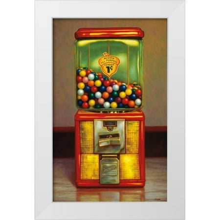 Colletta, TR 17x24 White Modern Wood Framed Museum Art Print Titled - Gumball Machine X