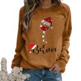 thumbnail image 5 of ¡Los más vendidos! Jersey de manga larga con estampado navideño para mujer, jersey de cuello redondo, Top suelto, ropa de regalo de Navidad, nueva moda, 5 of 5