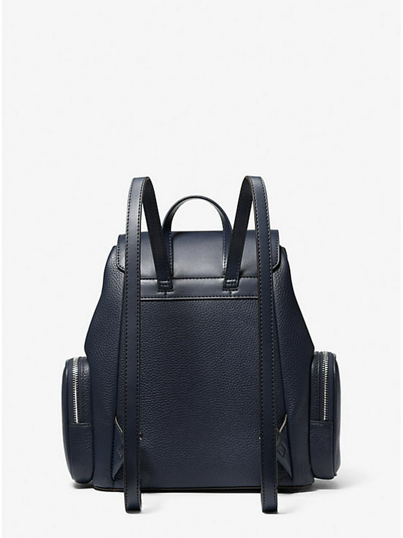 Michael Kors Outlet Jet Set Medium Grained Leather Backpack - NAVY