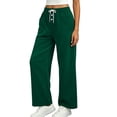 thumbnail image 2 of Nfurl Straight Leg Sweatpants for Women Pockets Elastic Waist Drawstring Workout Casual Pants High Waisted Lounge Pants Trousers Women's Sweatpant Green,M, 2 of 9