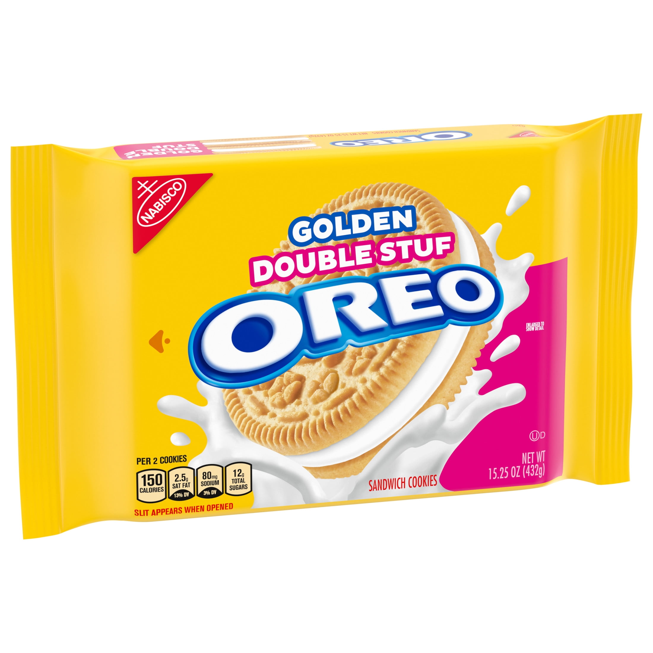 OREO Golden Double Stuf Sandwich Cookies, 15.25 oz