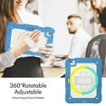 thumbnail image 3 of Case for iPad Air 5th Generation / iPad Air 4th Generation 10.9 inch with Screen Protector, 360 Degree Rotating Kickstand Hand Strap Shockproof Cover with Shoulder Strap, Cream Navy, 3 of 7